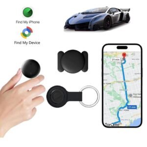 GPS Tracker for Car,Mini Trackers Device with Weatherproof Magnetic Case-No Monthly Fee-Best Hidden GPS Trackers,Anti-lost Device,Works with Apple Find My (iOS Only)